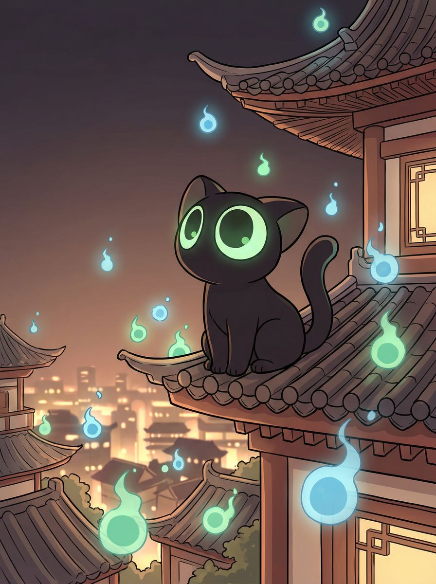 小蓝视频动漫-灵猫夜行记原创奇幻动漫短片